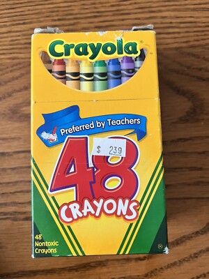 Crayola Binney & Smith 48 Crayons Original Box Open Unused 2006 Dandelion READ