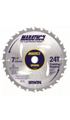 Irwin Marathon 24030 7-1/4'' x 24 Tooth Circular Saw Blade