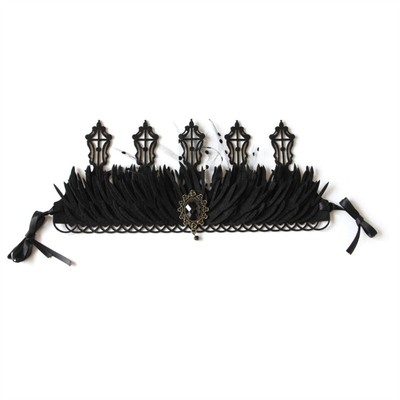 Goth Headband Goth Black Queen Black Tiaras Witch Headpiece