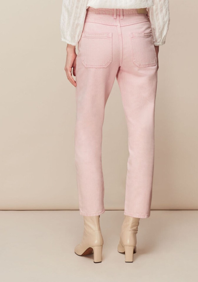 WHISTLES JEANS Size 29 ( UK 10 + ) Pink Emma Paneled Denim Rrp£99 eBay