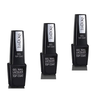 3 x IsaDora Gel Nagellack, 210 Top Coat, 3er Pack 6 ml