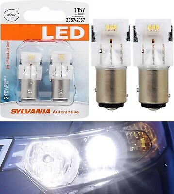 LED Light 5W 2357 White 5000K Two Bulbs Stop Brake Replace Upgrade Lamp OE Fit
