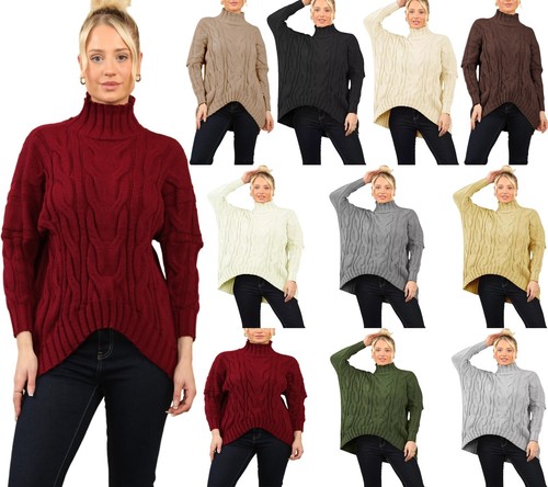 Maglione donna spalle a goccia maglia grossa con cavi maglione donna girocollo caldo - Foto 1 di 19