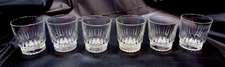Set 6 Vintage USA Libbey Heavy Clear Glass 3-1/2" Tall Whiskey Bourbon Glasses