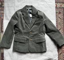 Noralee Sebastian Moss Green Velveteen Blazer Jacket Toddler Size 2