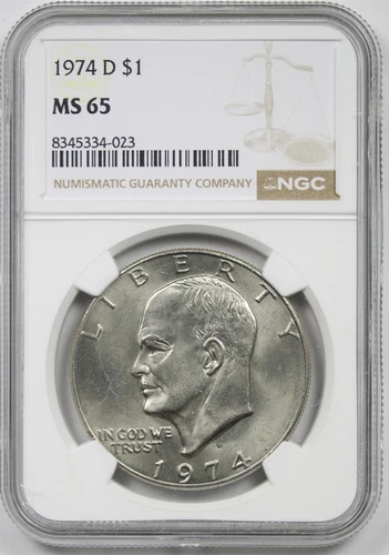 1974-D $1 NGC MS 65 Eisenhower IKE Dollar 