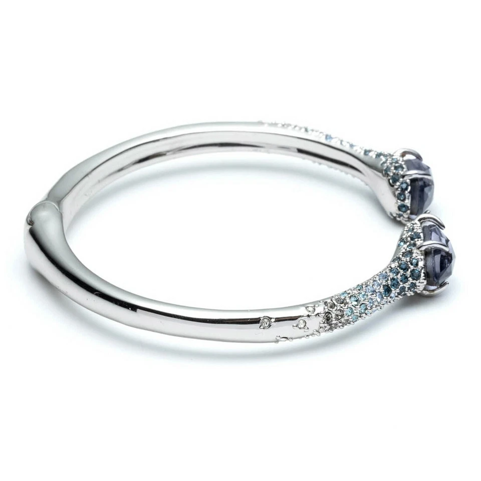 Alexis Bittar 蓝色 Ombre 水晶断裂铰链袖口手镯 全新带标签 — 第 2/4 张图片