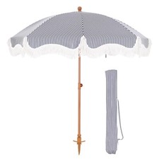 7 ft Outdoor Patio Beach Umbrella UV Protection with Button Tilt & Storage Bag