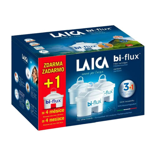 Cartucce filtranti Laica Bi-Flux per acqua, set di 4 cartucce - Photo 1/2