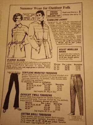 Sa17 Ephemera 70er Jahre Werbung Eulav Ltd Sommerkleidung 