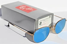 RAY-BAN RB3548N *51mm* Sunglasses Hexagonal Arista Gold/Blue Flash 001/9O 51 NEW