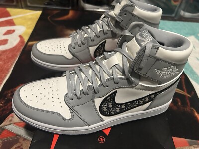 Size 11 - Jordan 1 x Dior High Gray Very Low Number Pair 59