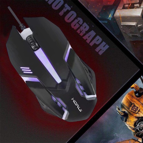 E-Sports USB Wired Mouse Colorful LED Gaming Mouse Mouse For Desktop Laptop PC - Picture 11 of 11