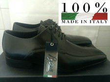 Perez Francesina Leather Derby Laces Fabi Style Men's Shoe Black No. 40 ITALY New