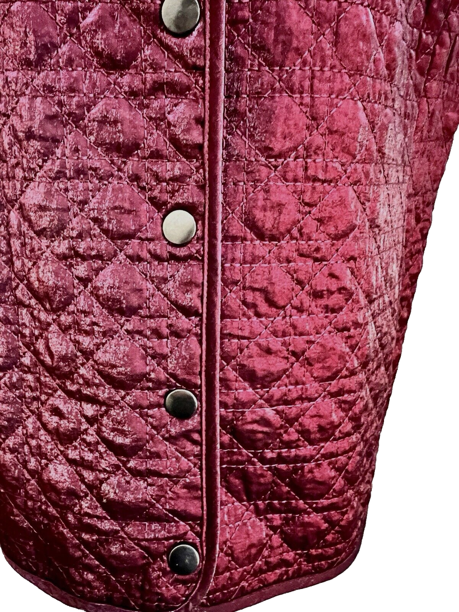 CHICO'S Lightly Quilted Fully Lined Snap Front Vest in Shimmering