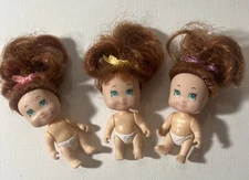 Vintage 1990 Tyco Quints Dolls Auburn Red Hair #1 #3 #5