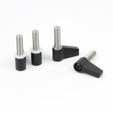 4pcs M6 20mm Rotating Knob Thumb Lever Screw fr 15mm Rod Support Clamp DSLR Rig