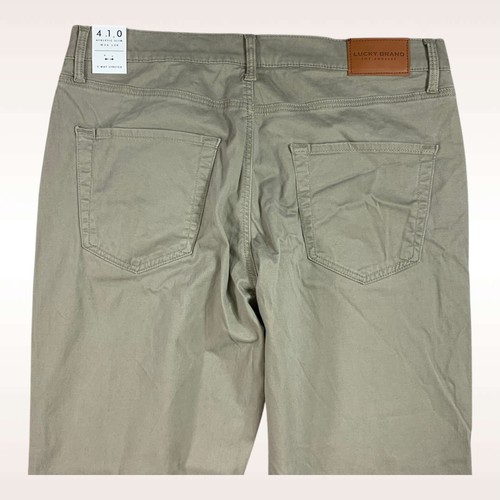 Lucky Brand Jeans Mens 34x30 Brushed Nickel 410 Athletic Sateen Slim Fit - Picture 4 of 9