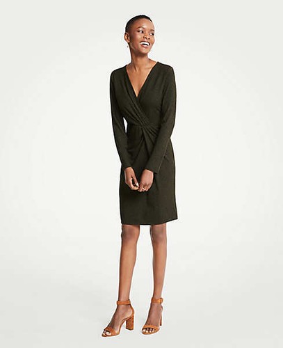 NWT Ann Taylor gathered rib knit dress 