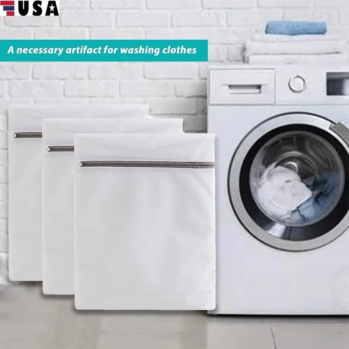 Zipped Wash Bag Mesh Net Laundry Washing Machine Lingerie Underwear Bra Socks US
