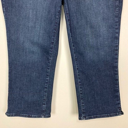 NYDJ Slim Straight Crop Jeans Women’s Size 10 Curves 360 Denim Dark Wash Stretch - 第 4/9 張圖片