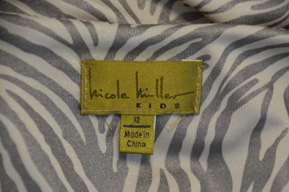 Nicole Miller Animal Print Girls Fancy Dress Size 12 Sleeveless On Sale - Image 3 of 4