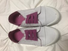 Sugar-Forever Women  s While And Pink Canvas Slip On Shoe In 8.5