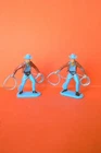 BAZAAR TOYS / WESTERN SERIES: NICE LOT OF 2 COWBOYS WITH LASSO