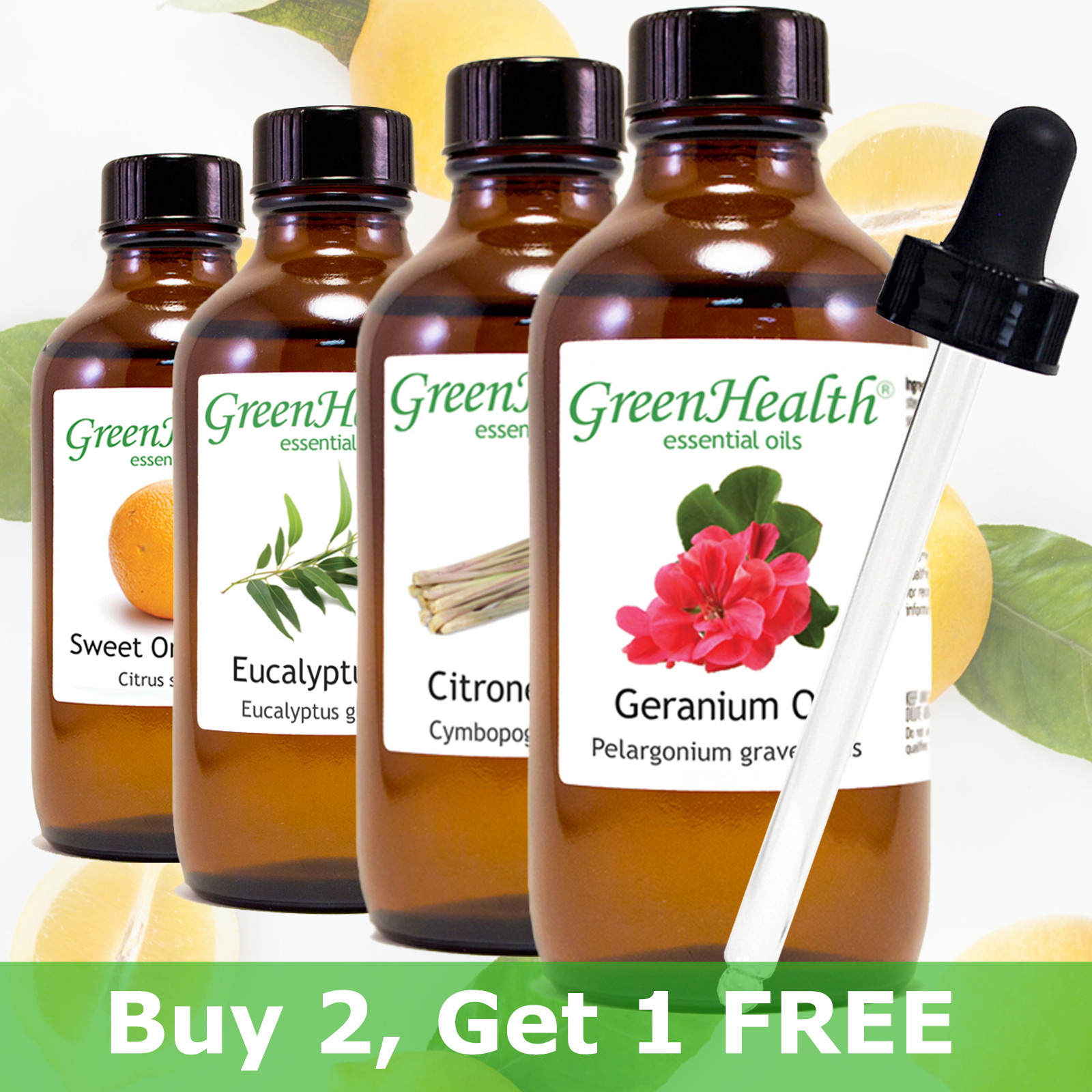 Essential Oil 4 oz with Free Glass Dropper, All Natural Uncut, 50