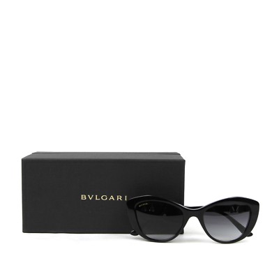 Bvlgari★素敵!Cat Eye Black Sunglasses w/triangle Crystal Bvlgari Cat Eye Black Sunglasses w/triangle Crystal 8168-B