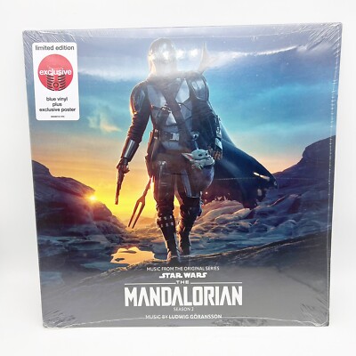 Star Wars THE MANDALORIAN Season 2 LP Blue Vinyl + Poster Target Exc New Sealed
