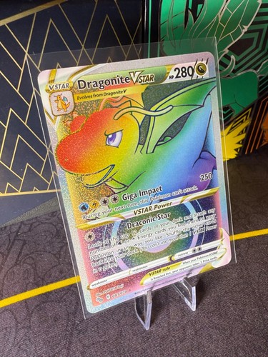 Dragonite VSTAR Rainbow Card Pokemon GO 081/078 NM Condition