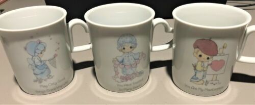 Tasses à café/thé vintage 1985 Enesco Precious Moments en porcelaine - Lot de 6 - Photo 1 sur 12