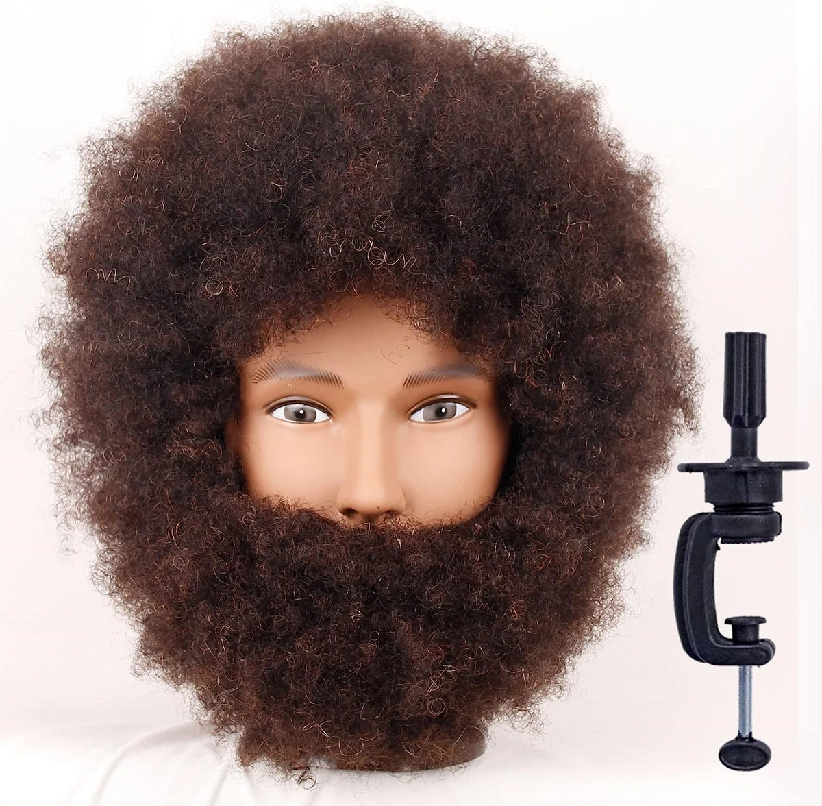 Afro mannequin head for braiding 100% human shop hair