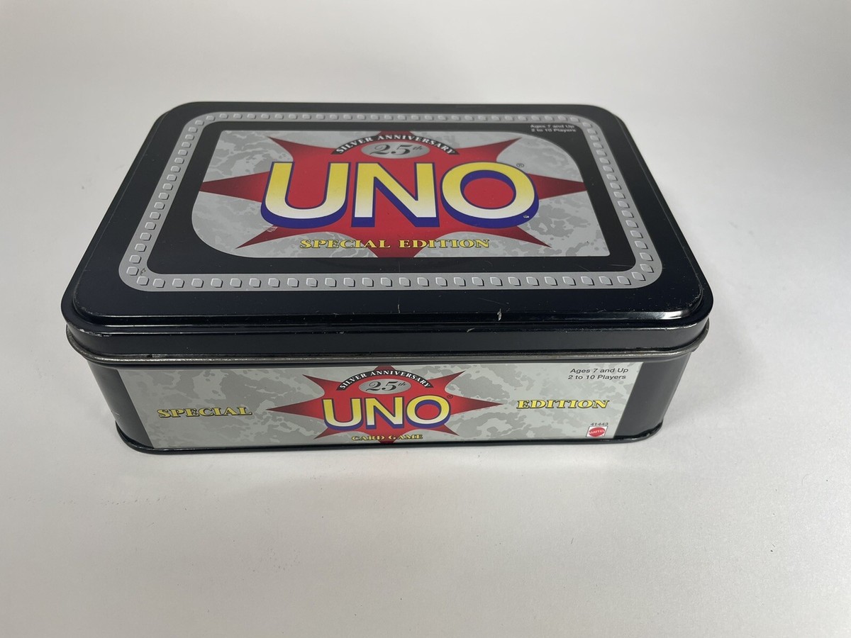 Mattel Card Game UNO (25th Silver Anniversary) in tin Special