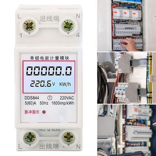 Smart Single Electricity Meter Rail Kwh Meter Metering Timer for