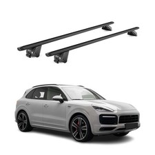 Dachträger Grundtäger für Porsche Cayenne 2019-2026 100kg Alu Schwarz 2 tlg ABE