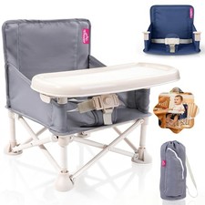 Portable Baby Chair, Baby Beach Chair with 2-Pack Interchangeable Seat Covers...