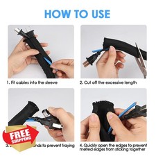 Pet Cord Protector Black 10ft Cable Guard Wire Guard