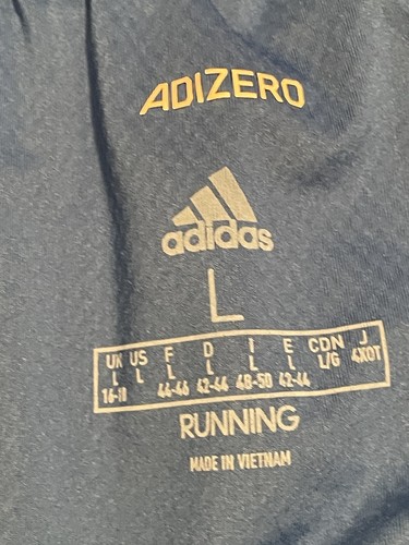 Adidas Running Shorts Tank Set 2021 Boston Marathon Blue Adizero Mens LARGE - Picture 3 of 14