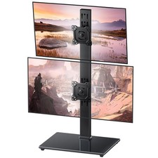 Dual Monitor Stand, FreeStanding Desk Stand for Two 13-32 inch Screens, Verti...