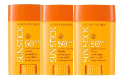 #ad 3Pcs Nature Republic California Aloe Fresh Sun Stick SPF50 US Exclusive $27.00