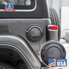 USA Flag Fuel Filler Tank Cap Door Gas Cap Cover For Jeep Wrangler JLU JL 2018+
