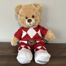 Build-A-Bear Happy Hugs Plush With Removable Red Power Rangers Costume BaB READ