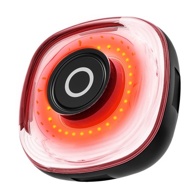 Moon mo1038 Illuminazione Posteriore Ricaricabile con Supporto Magnetico Adulto Unisex, Nero/Rosso, Standard