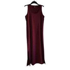 zaggora womens dress dark red the easy racerback sleeveless stretch size 18