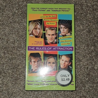 Lions Gate The Rules of Attraction VHS Tape PAL Drama James Van Der Beek Cast