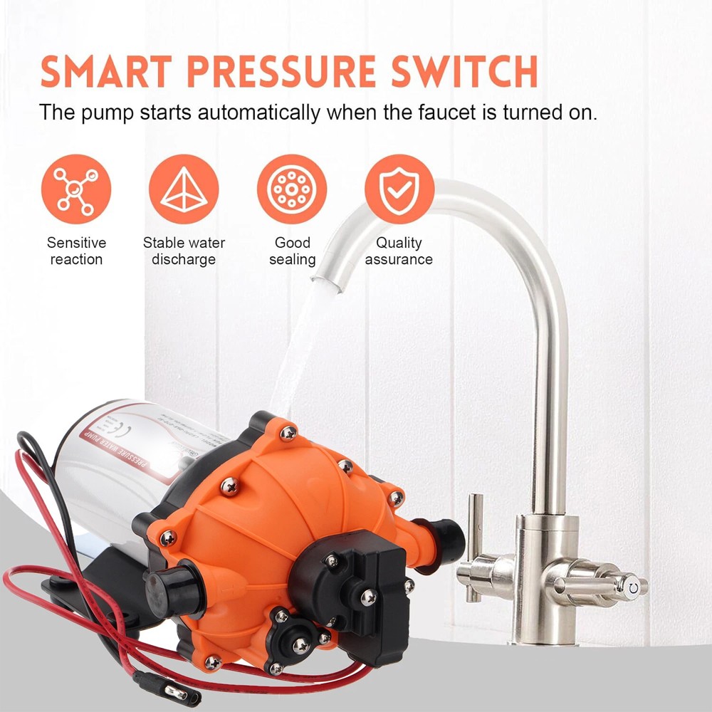 High Pressure 12V Water Pump 26.5L/MIN 80 PSI for Caravan Farm Camping Boat AU — image 3