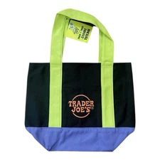 Trader Joe’s Halloween Mini Tote Bag Black Multicolor Spooky 2025