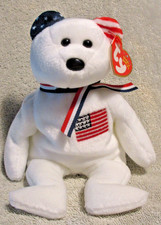 Ty Beanie Baby America the Bear MWMT Free Shipping
